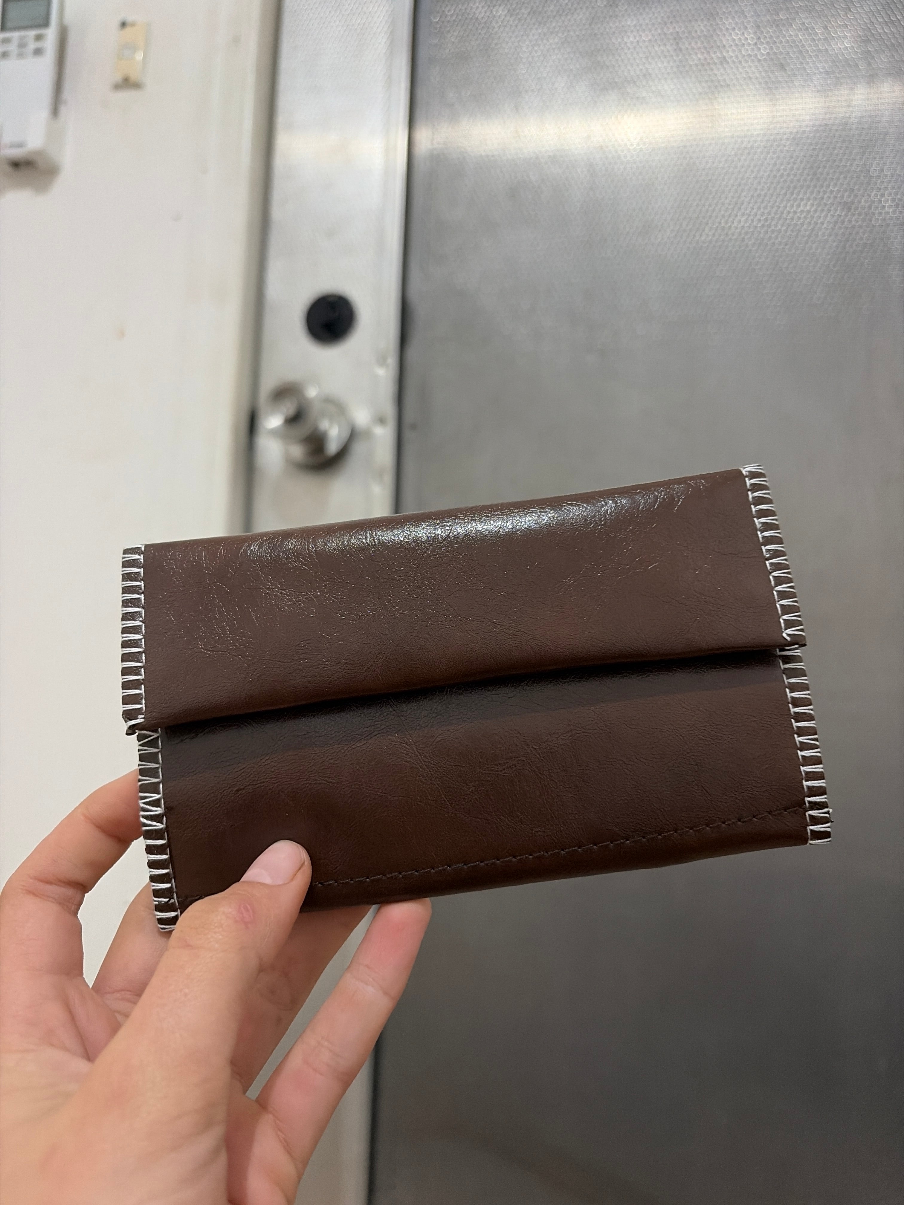 Brown Zip tobacco pouch